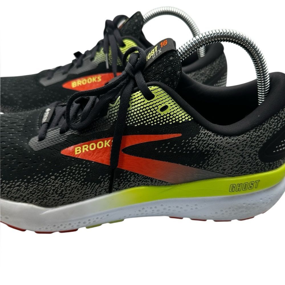 Brooks Ghost 16 Men’s Running Shoes US 11.5 D Black Orange Green Neutral - Picture 2 of 9